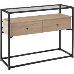 Tectake - Table console Reading 101,5x41,5x80,5cm - Table console, console, buffet - Bois clair