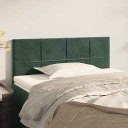 Armoire de tête de lit - Moderne Tête de lit Vert foncé 90x5x78/88 cm Velours FR4627