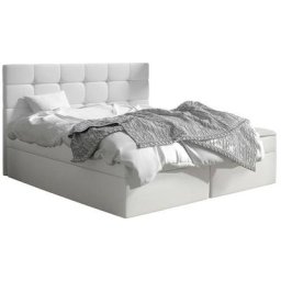 Lit continental Miami 188, Faux cuir Soft 017, Continental, Double, 160x200, Faux cuir, Sommier à