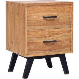 Table de chevet 40 x 35 x 55 cm Teck solide Vidaxl Brun