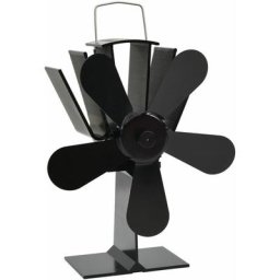 Ventilateur de poêle alimenté par chaleur 5 pales Noir Vidaxl