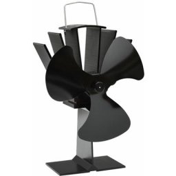 Ventilateur de poêle alimenté par chaleur 3 pales Noir vidaXL
