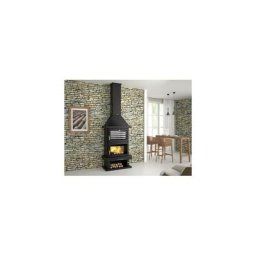 Cheminée à bois en acier avec four supérieur, bûcher inférieur 15 Kw