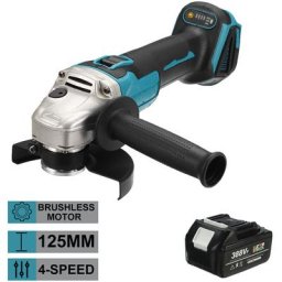 Meuleuse d'angle sans fil 388VF 10000 tr/min Brushless 4 vitesses meulage électrique avec 1 batterie