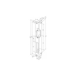 Assa Abloy - Gâche serrure .iw 324 R-10 est va rd.DIN Droite