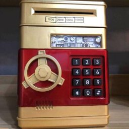 GP - Boîte à monnaie électronique avec mot de passe, mini coffre-fort atm pour enfants, cadeau