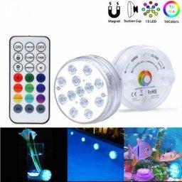 Lumiere Piscine Sous l'eau, Spot Piscine Led Etanche IP68 avec rf Télécommande, Eclairage Piscine