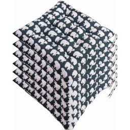 Harry - Lot de 6 galettes de Chaise 40x40, Coussin décoratif Coussin Coussin de Chaise Coussins de