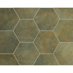 Carrelage hexagonal oxidé OUTEN VERDE 17,5X20- 0,71 M²