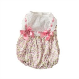 Robes pour chiens, vêtements printemps/été pour animaux de compagnie, robe à fleurs rose, s