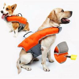 Gilet de sauvetage pour chien pour la natation, gilets de sauvetage gonflables pour chiens, maillot