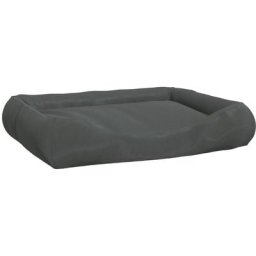 Vidaxl - Coussin avec oreillers pour chien Gris foncé 89x75x19 cm Tissu Gris foncé