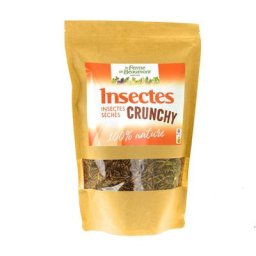 Insectes séchés Crunchy Ferme De Beaumont larves Hermetia illucens • 1,5 kg