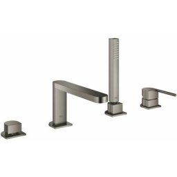Grohe - Plus - Mitigeur au bord de baignoire 4 trous, Hard Graphite brossé 29307AL3