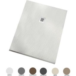 Relaxdesign - Receveur de douche 65X100 Effet ardoise en marbre résine Relax Design Rocky - Beige