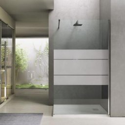 Ceramicstore - Paroi de douche Walk In cm 120 en verre trempé transparent 8mm collection Beauty Silk