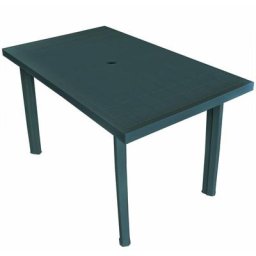 Table de jardin Contemporain - Table à manger de jardin - Vert 126 x 76 x 72 cm Plastique