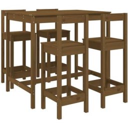 Vidaxl - Ensemble de bar de jardin 5 pcs marron miel bois de pin massif Honey brown