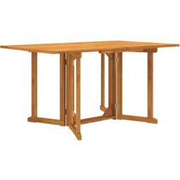 Table de jardin papillon pliante 150x90x75 cm bois massif teck Vidaxl Brun