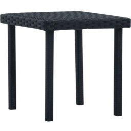 Maisonchic - Table basse de jardin | Table à thé de jardin Noir 40x40x40 cm Résine tressée