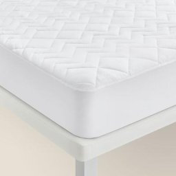Protège-matelas rembourré en Tencel® thermorégulateur. 105x190/200cm , Blanc . Lit de 105 - Blanc