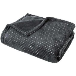Plaid strass 125x150 Atmosphera créateur d'intérieur - Gris foncé