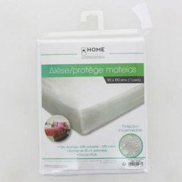 Alèse/protège matelas 90x190cm - lit 1 personne - Bonnet de 25cm extensible - Blanc