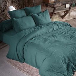 Copy de Housse de couette double gaze de coton 260 x 240 cm canard (blue) Bleu - Bleu