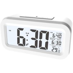 Réveil numérique, Horloge à Pile Silencieux pour Enfants Adultes Grand écran led Température