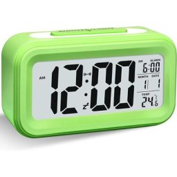 Réveil Matin Lumineux LED Reveille Digital a Piles Silencieux Aalarm Clock de Voyage avec Gros