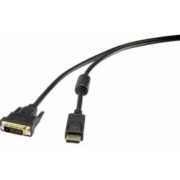 Câble adaptateur DisplayPort / DVI Renkforce 1.80 m noir - noir