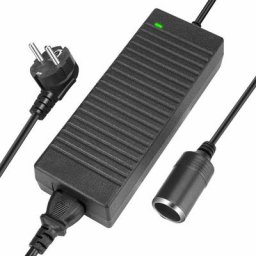 Convertisseur 220V 12V, Adaptateur Prise Allume-Cigare Secteur Electrique 120W, 10A ac à dc