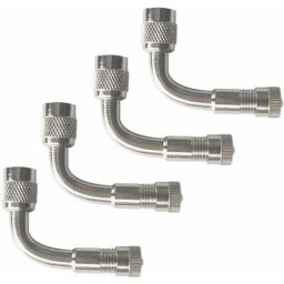 Lot de 4 adaptateurs de valve de pneu, rallonge de coude à 90 degrés pour voiture, camion, moto,