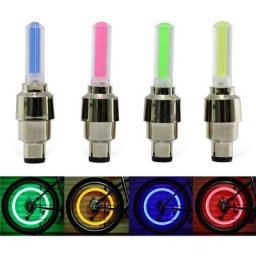 8PCS Lumires de Roue de vlo LED Bouchons de Valve de Pneu LED Clignotants pour Voiture Vlo