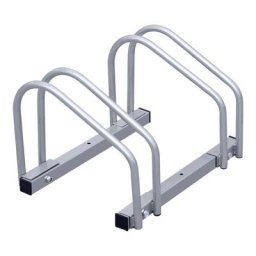 Support à vélos Présentoir à vélos Porte-vélo Supports multiples roues vtt pour 2 vélos - Argent