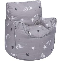 Toddler Pouf pour salon, pouf intérieur imprimé pour la décoration, Sac de haricots confortable et