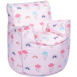 Toddler Pouf pour salon, pouf intérieur imprimé pour la décoration, Sac de haricots confortable et