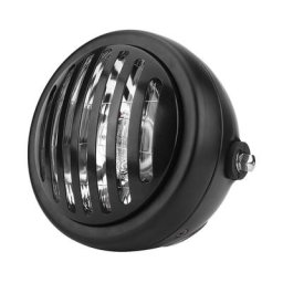 Style de gril de phare de phare de moto vintage de 6,3 pouces universel pour Cafe Racer