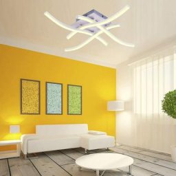 Plafonnier led, Lampe de Lustre Plafonnier Design Moderne Courbé avec 4 pcs Agité Lumière Pour le