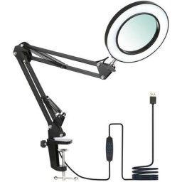 Kkmoon - Tomshine, lampe de table à pince, lampe de travail de lecture, avec bras pivotant à loupe