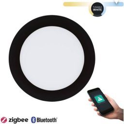 Eglo - Luminaire encastré led noir fueva-z noir h: 2.6 ø: 16.5cm Rond, Dimmable 2700-6500K avec