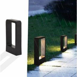 GP - Borne lumineuse prise electrique led 7W 3000k IP65 Terrasse Eclairage Exterieure Jardin Lampe