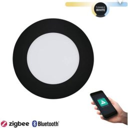 Luminaire encastré led fueva-z noir h: 2.6 ø: 12cm Rond, Dimmable 2700-6500K avec fonction Connect-Z