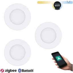 Luminaire encastré led fueva-z white h: 2.6 ø: 8,5 cm rond, dimmable 2700-6500K IP44 avec fonction