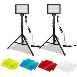 Hengmei - Lampe de bureau Lumière Vidéo led Dimmable usb Lumière Photo 10W Eclairage Photographique