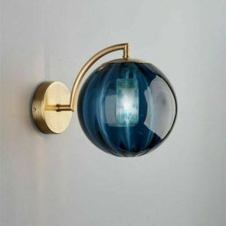 Nouveau Nordic Modern Applique Murale 15CM Boule De Verre Bleu Applique Applique Luminaire Support