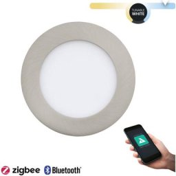 Luminaire encastré led fueva-z Nickel-Matt h: 2.6 ø: 12cm rond, dimmable 2700-6500K avec fonction