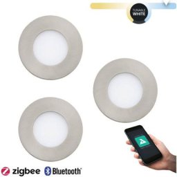 Eglo - Luminaire encastré led fueva-z Nickel-Matt h: 2.6 ø: 8,5 cm rond, dimmable 2700-6500K avec