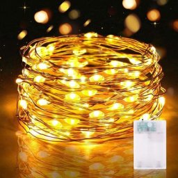 Guirlande Lumineuse LED à Piles 5M 16.5FT 50LED Micro Guirlande Led Pile Interieur et Extérieur