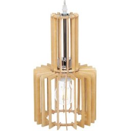 Beliani - Lampe Suspension Type Cage en mdf de Couleur Bois Clair E27 Max. 40W pour Salle à Manger